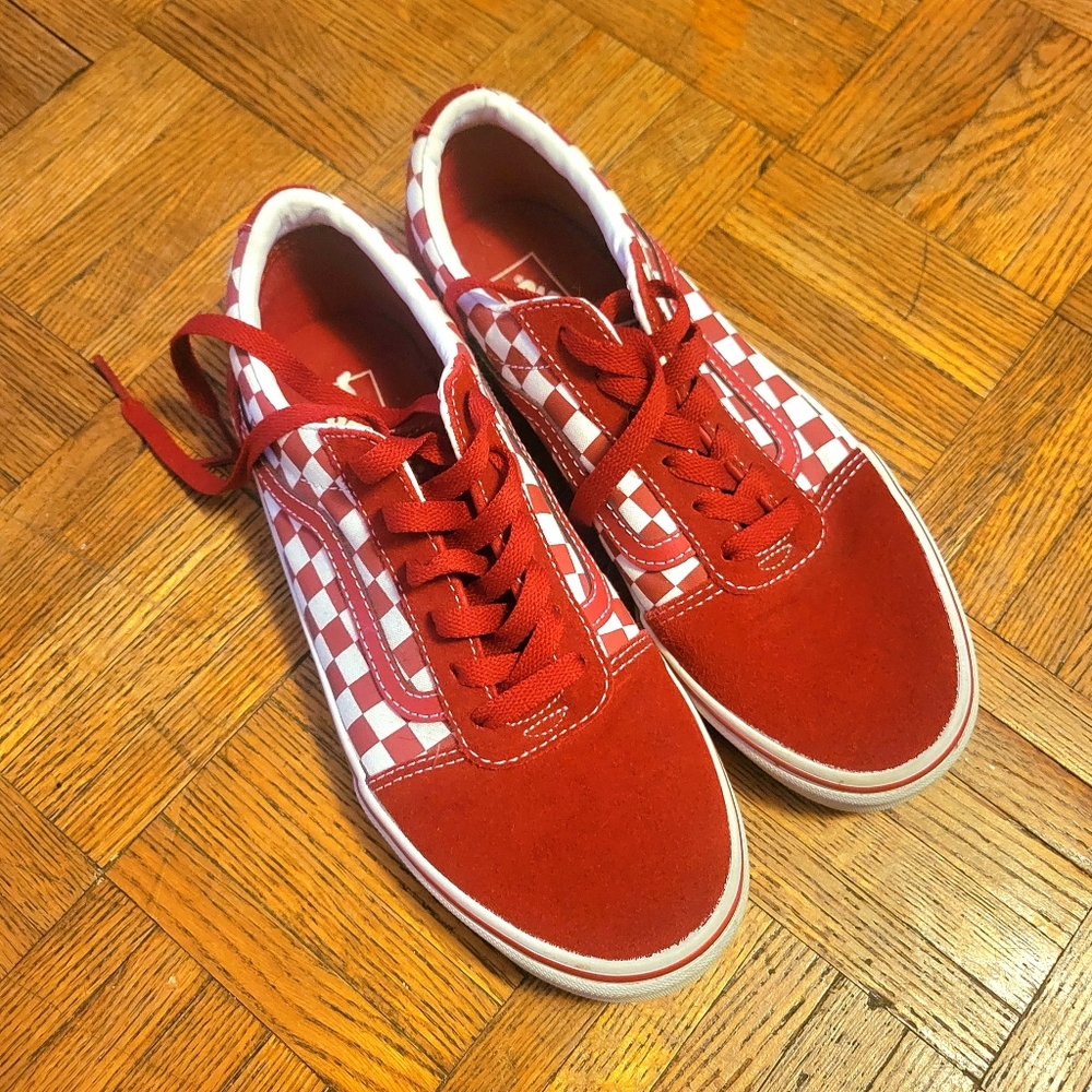 Vans Red Checkboard Sneakers